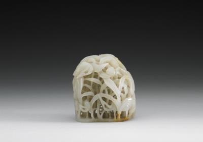 图片[3]-Jade finial with “egret and shoals” motif, Yuan dynasty (1271-1368)-China Archive